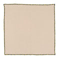 Load image into Gallery viewer, Cotton napkin with yellow and navy contrast edge stitching from Gordina’s Connected Houses Collection