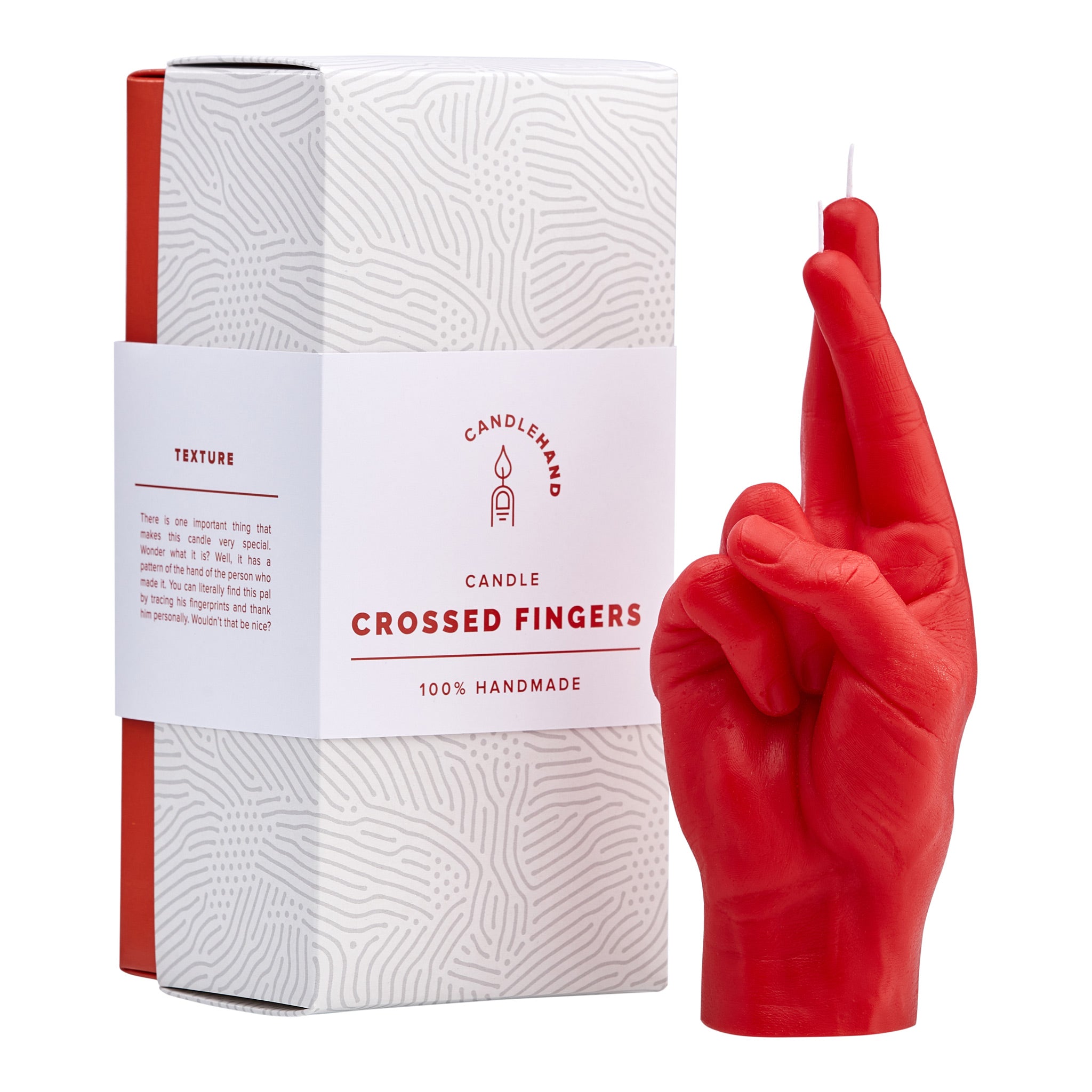 Fingers Crossed Candle Red - GordinaHand Gesture CandlesCandlehand