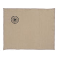 Charger l'image dans la visionneuse de la galerie, “Gordina beige cotton placemat with embroidered wheel motif – handcrafted table textile”