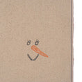 Charger l'image dans la visionneuse de la galerie, Set of four embroidered cotton placemats with playful snowman design, handmade for winter dining and festive tables.
