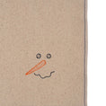 Charger l'image dans la visionneuse de la galerie, Set of four embroidered cotton placemats with playful snowman design, handmade for winter dining and festive tables.