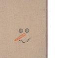 Charger l'image dans la visionneuse de la galerie, Set of four embroidered cotton placemats with playful snowman design, handmade for winter dining and festive tables.