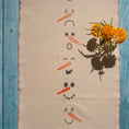 Bild in Galerie-Betrachter laden, Embroidered cotton table runner with snowman design, capturing joyful winter and Christmas moments.