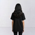 Load image into Gallery viewer, Back view of the La Bailarina black T-shirt, plain and unembroidered