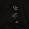 Load image into Gallery viewer, Close-up of the star and house cuneiform embroidery on black cotton