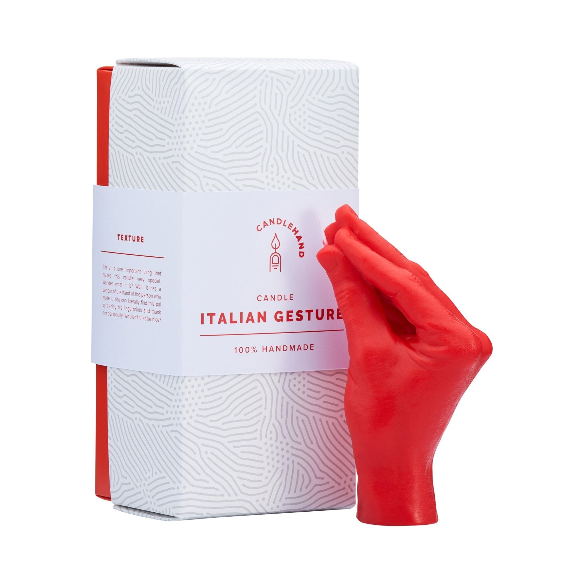 Italian Gesture Candle Red - GordinaHand Gesture CandlesCandlehand