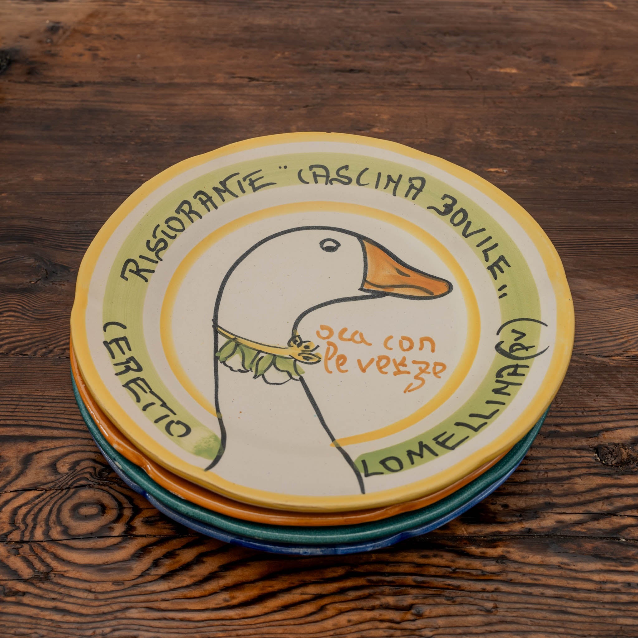 Northern Italian Yellow Serie - 1986 Buon Ricordo Antique Plate - GordinaBuon Ricardo PlatesAll'Origine