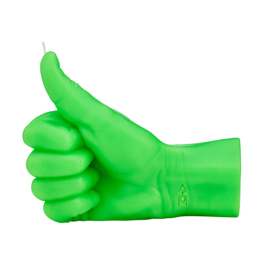 Candlehand Thumbs Up Candle Neon Green - GordinaHand Gesture CandlesCandlehand