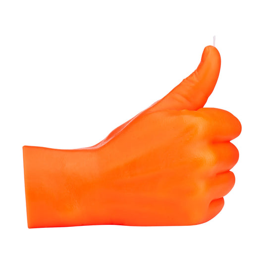 Candlehand Thumbs Up Candle Neon Orange - GordinaHand Gesture CandlesCandlehand