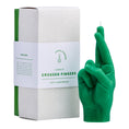 Load image into Gallery viewer, Fingers Crossed Candle Green - GordinaHand Gesture CandlesCandlehand
