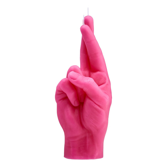 Fingers Crossed Candle Pink - GordinaHand Gesture CandlesCandlehand