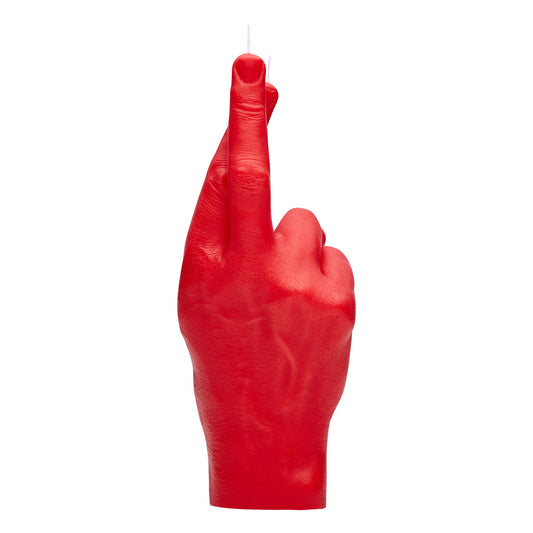 Fingers Crossed Candle Red - GordinaHand Gesture CandlesCandlehand