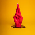 Load image into Gallery viewer, Fingers Crossed Candle Red - GordinaHand Gesture CandlesCandlehand
