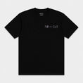 Charger l'image dans la visionneuse de la galerie, Flat lay of Undeciphered black T-shirt showing chest motif
