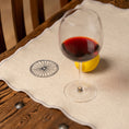 Charger l'image dans la visionneuse de la galerie, “Gordina beige cotton placemat with embroidered wheel motif – handcrafted table textile”
