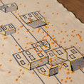 Bild in Galerie-Betrachter laden, Embroidered cotton table runner featuring connected houses design, symbolizing home, family, and belonging.

