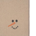 Charger l'image dans la visionneuse de la galerie, Set of four embroidered cotton placemats with playful snowman design, handmade for winter dining and festive tables.

