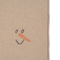 Charger l'image dans la visionneuse de la galerie, Set of four embroidered cotton placemats with playful snowman design, handmade for winter dining and festive tables.

