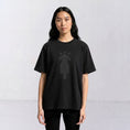 Bild in Galerie-Betrachter laden, The Ward Faded Coal women’s T-shirt with tonal embroidery, closer front view
