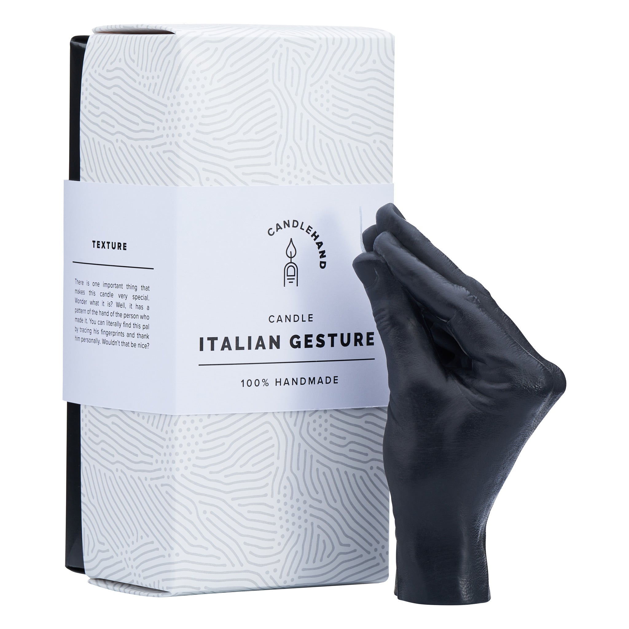 Italian Gesture Candle Black - GordinaHand Gesture CandlesCandlehand