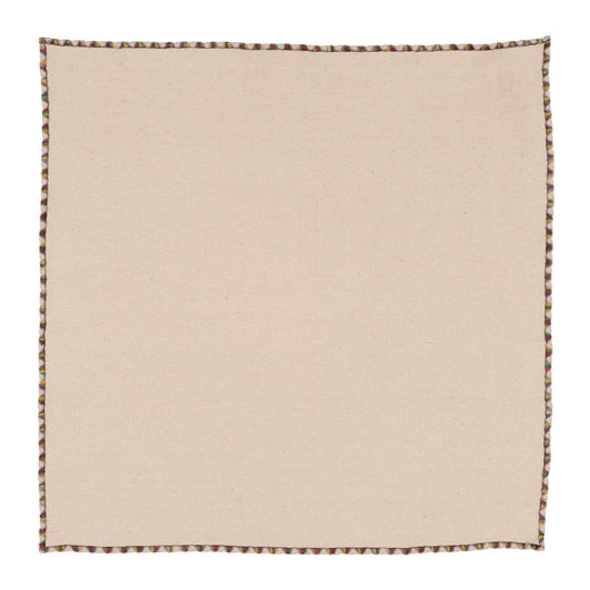 Cotton napkin with festive contrast edge stitching from Gordina’s Light Bulb & Big Cycle Collection