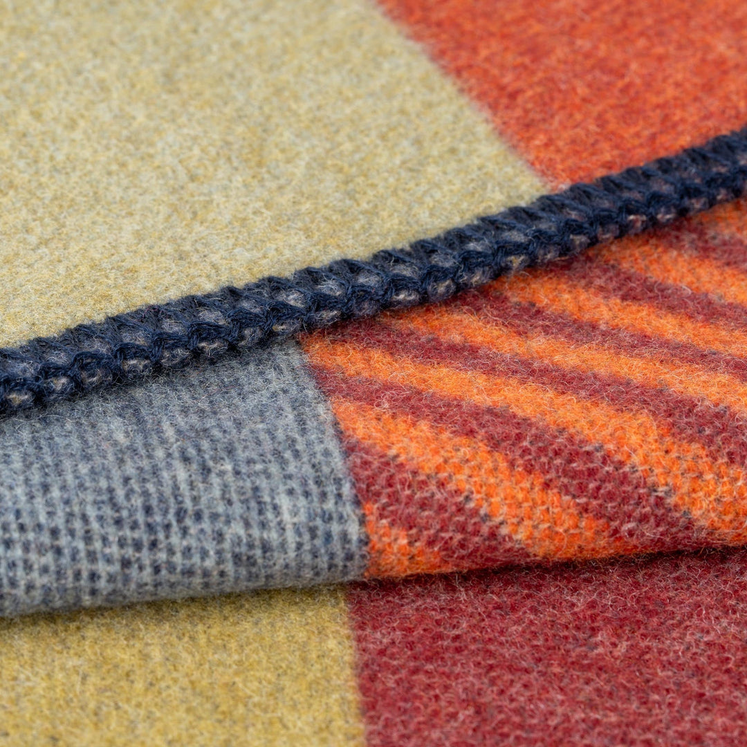 MONTREAL Virgin Wool Throw Blanket Multicolor - GordinathrowEagle Products