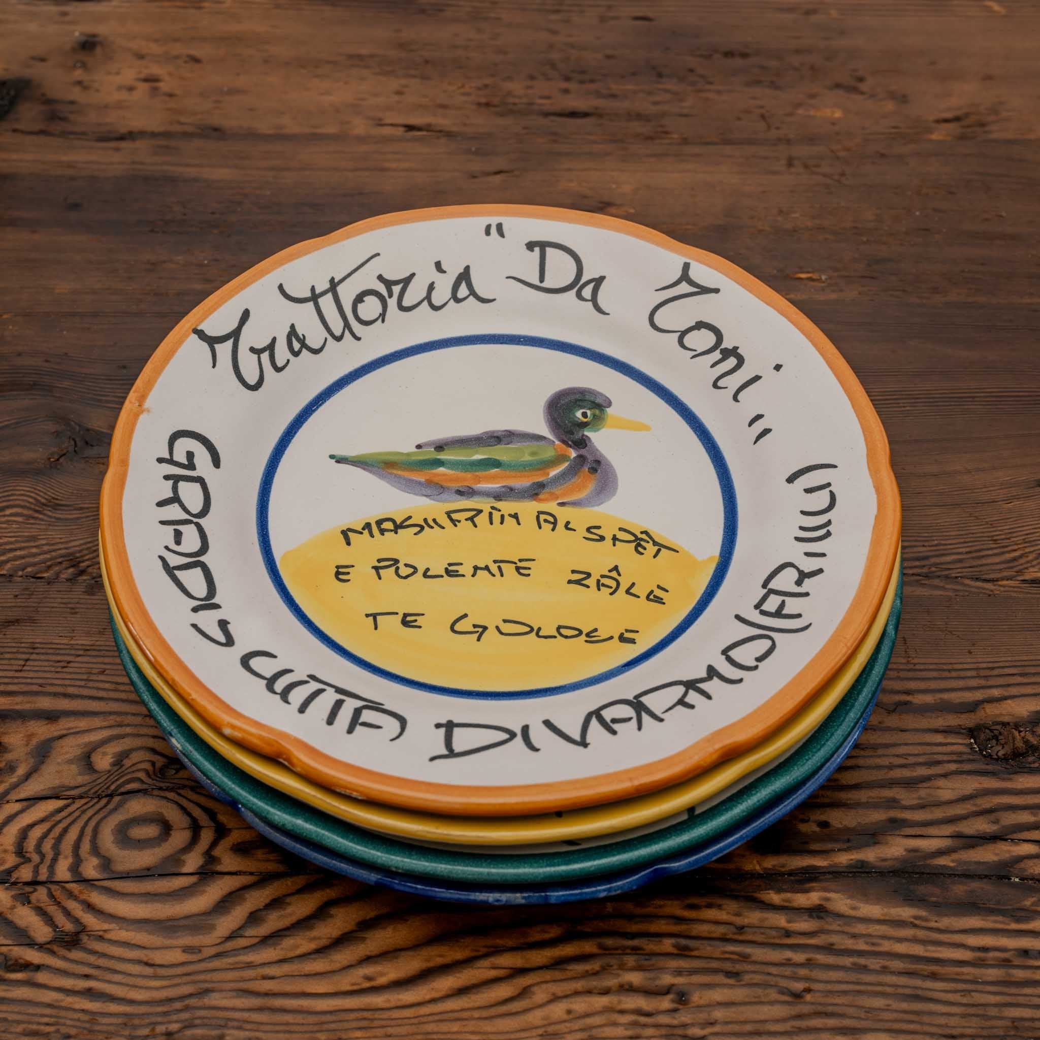 Northern Italian Blue Serie 1980 - Buon Ricordo Antique Plate - GordinaBuon Ricardo PlatesAll'Origine