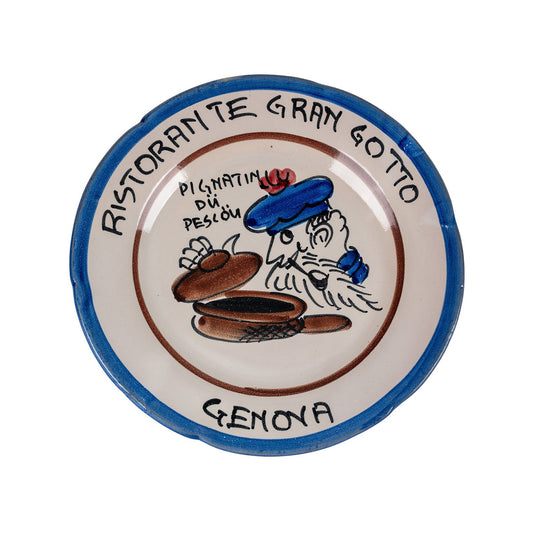 Northern Italian Blue Serie - 1981 Buon Ricordo Antique Plate - GordinaBuon Ricardo PlatesAll'Origine