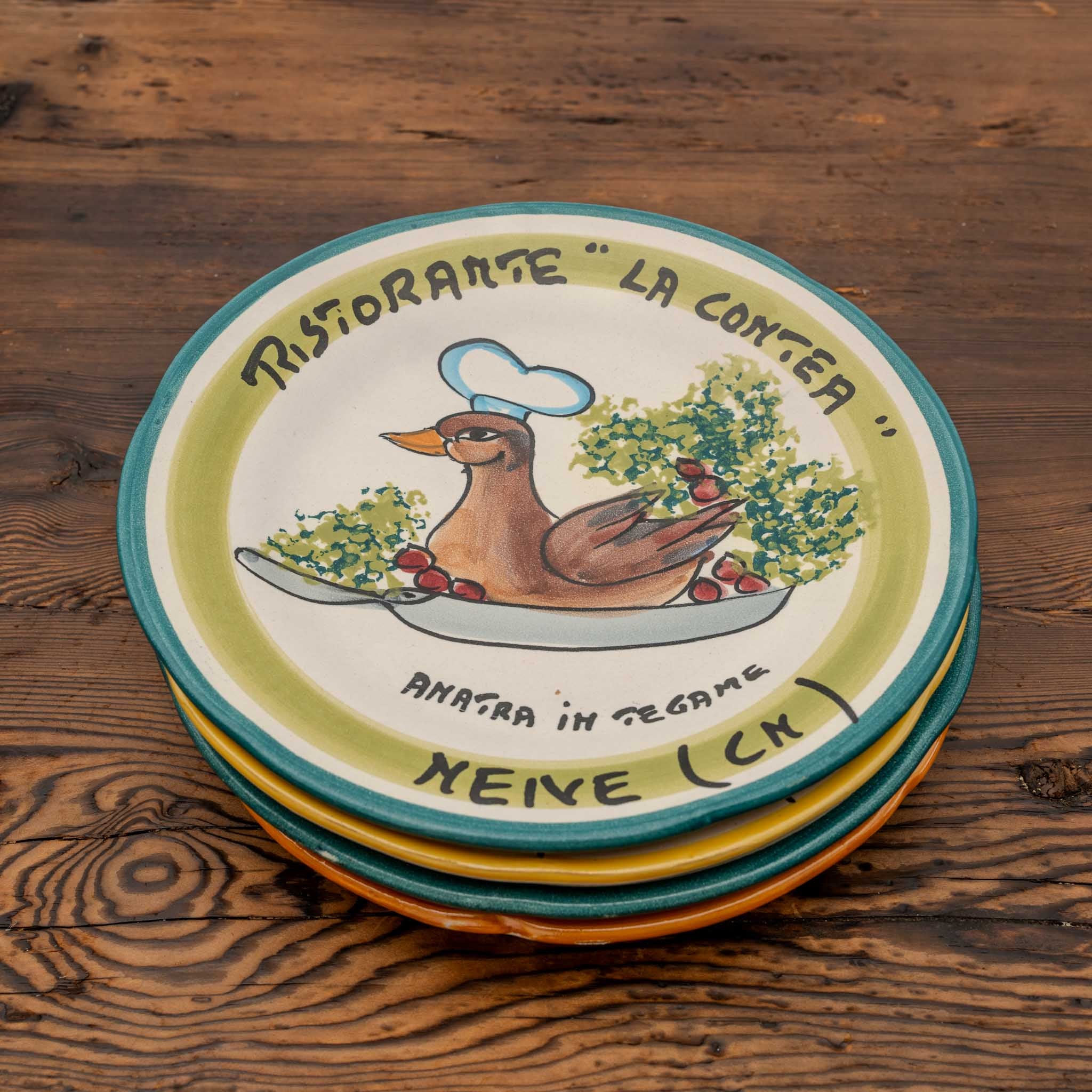 Northern Italian Green Serie 1992 - Buon Ricordo Antique Plate - GordinaBuon Ricardo PlatesAll'Origine