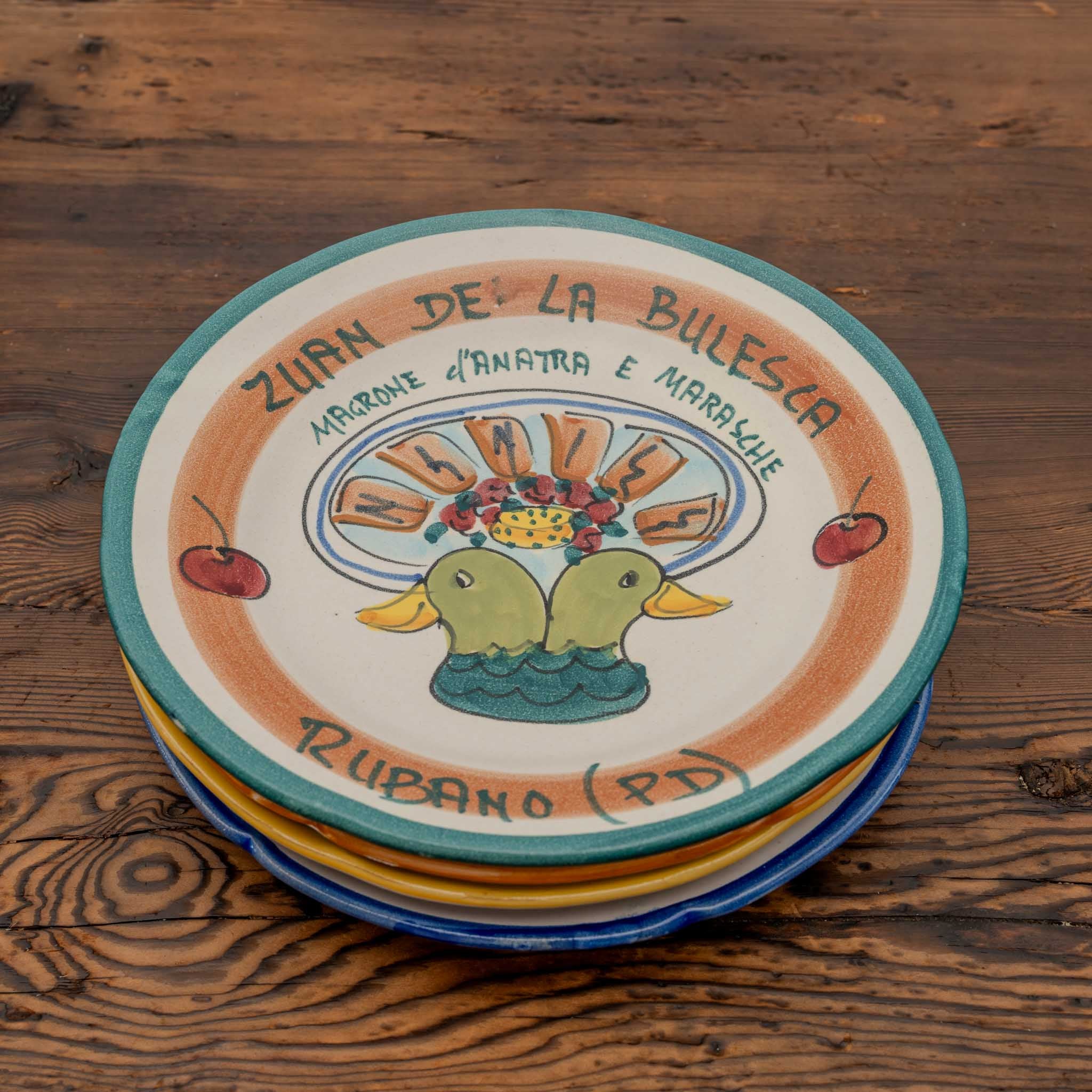 Northern Italian Green Serie 1995 - Buon Ricordo Antique Plate - GordinaBuon Ricardo PlatesAll'Origine