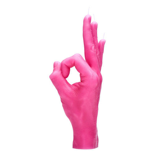 The OK Gesture Candle Pink - GordinaHand Gesture CandlesCandlehand